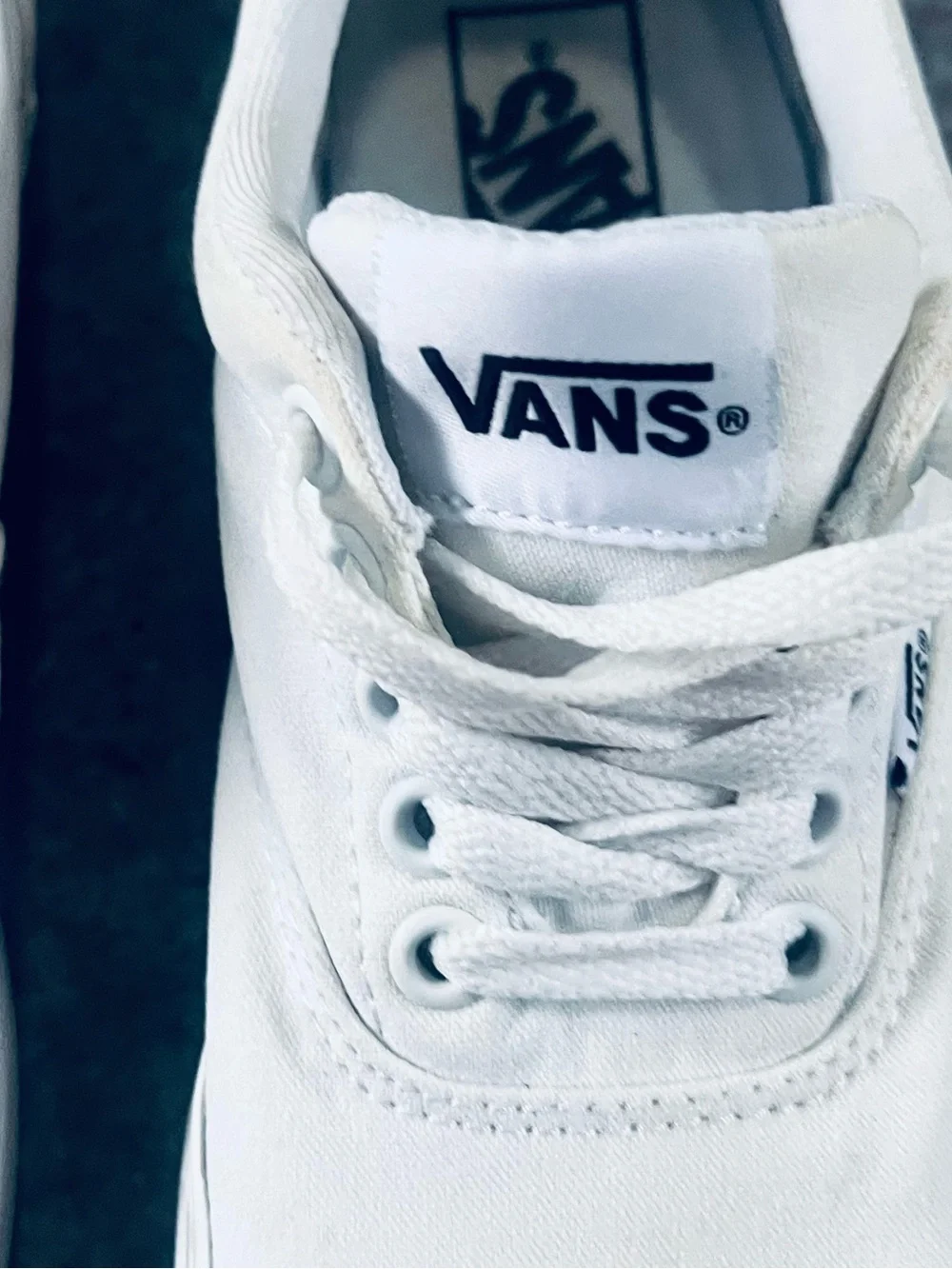 Vans White Canvas Boat Shoes